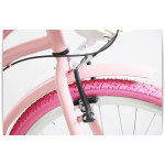 Dámsky retro bicykel 26" Lavida 3-prevodový rám 18" Ružový, ružové kolesá